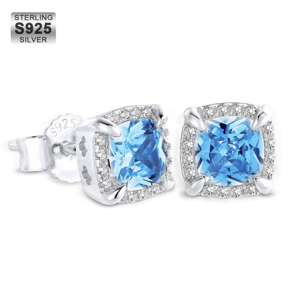 Save $46.09 on this KRKC 925 Sterling Silver Iced Out Square Princess Cut Stud Earrings