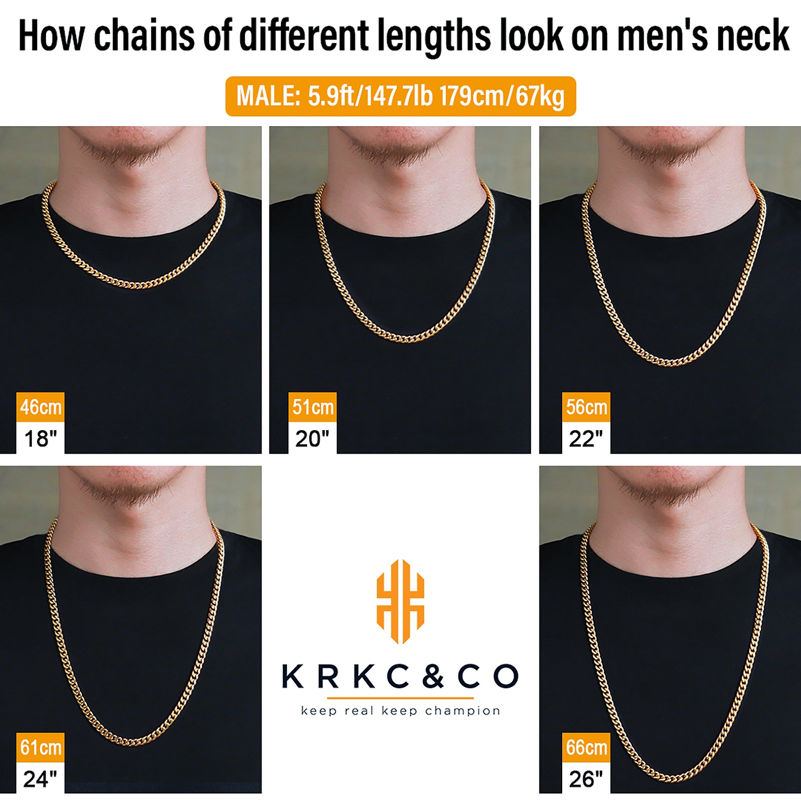 6mm Miami Cuban Link Chain 18K Gold Plated-krkc&co