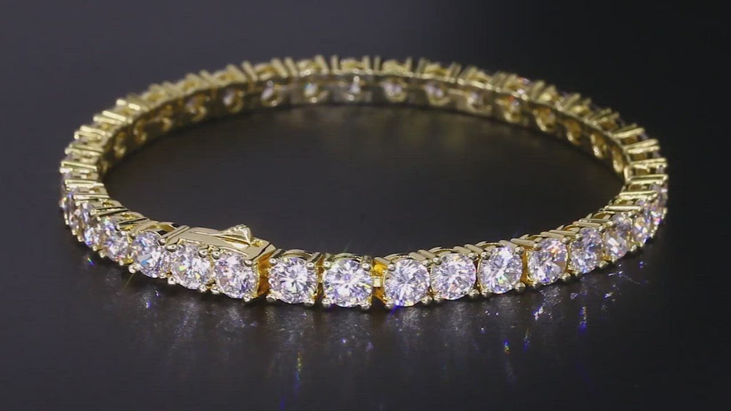 5mm 14k Gold Cz Diamond Mens Tennis Bracelet Krkc Krkc Co