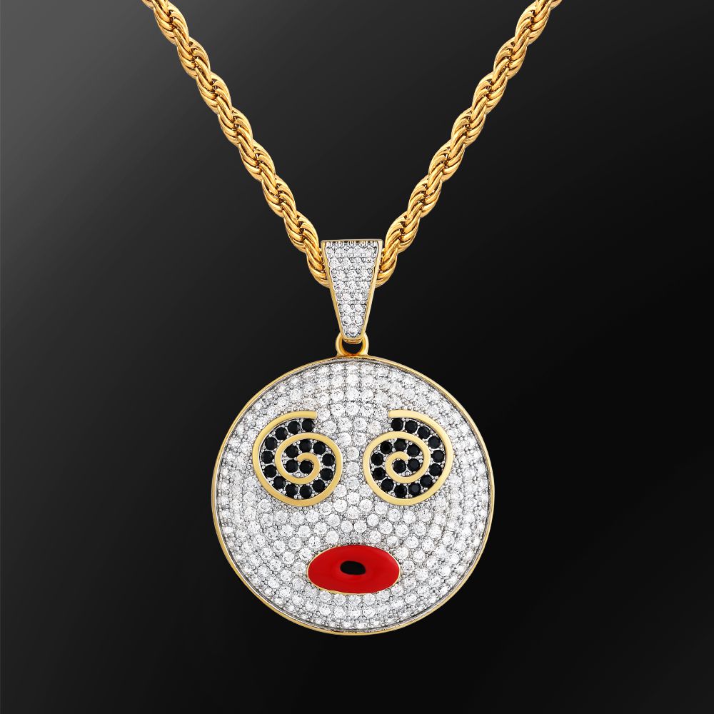 【NEW】Face With Spiral Eyes Pendant