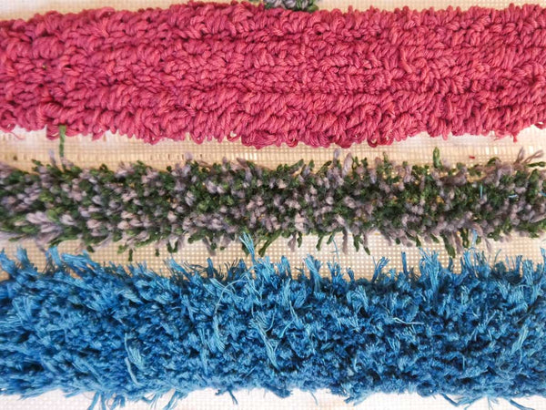 eco recycled cotton tufted rug sample