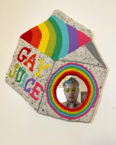 gay juice tufted rug rainbow tuft the world leif zikade 