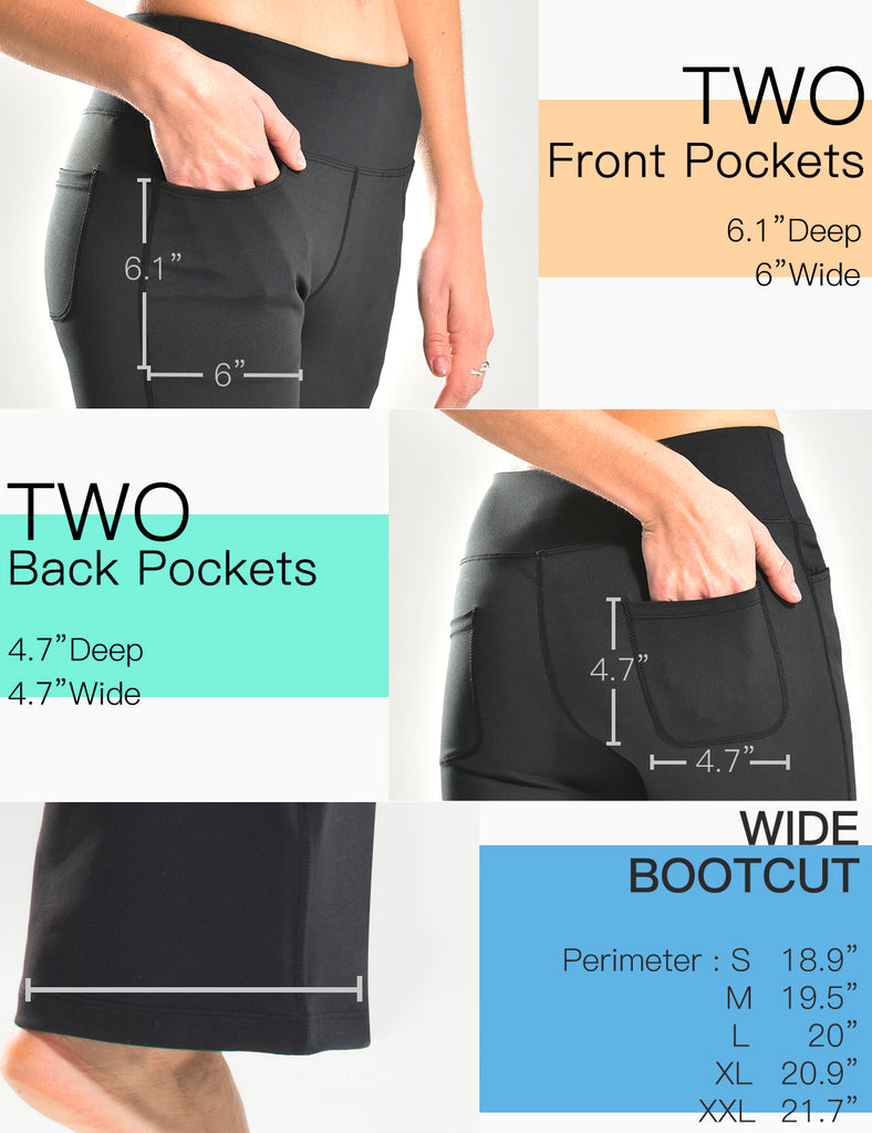 bootcut yoga pants with pockets