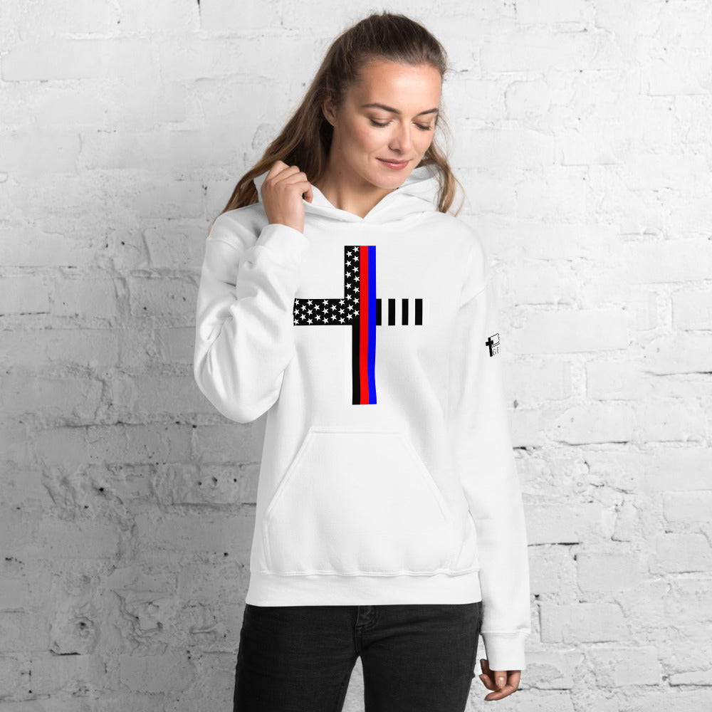 thin blue line hoodie women's