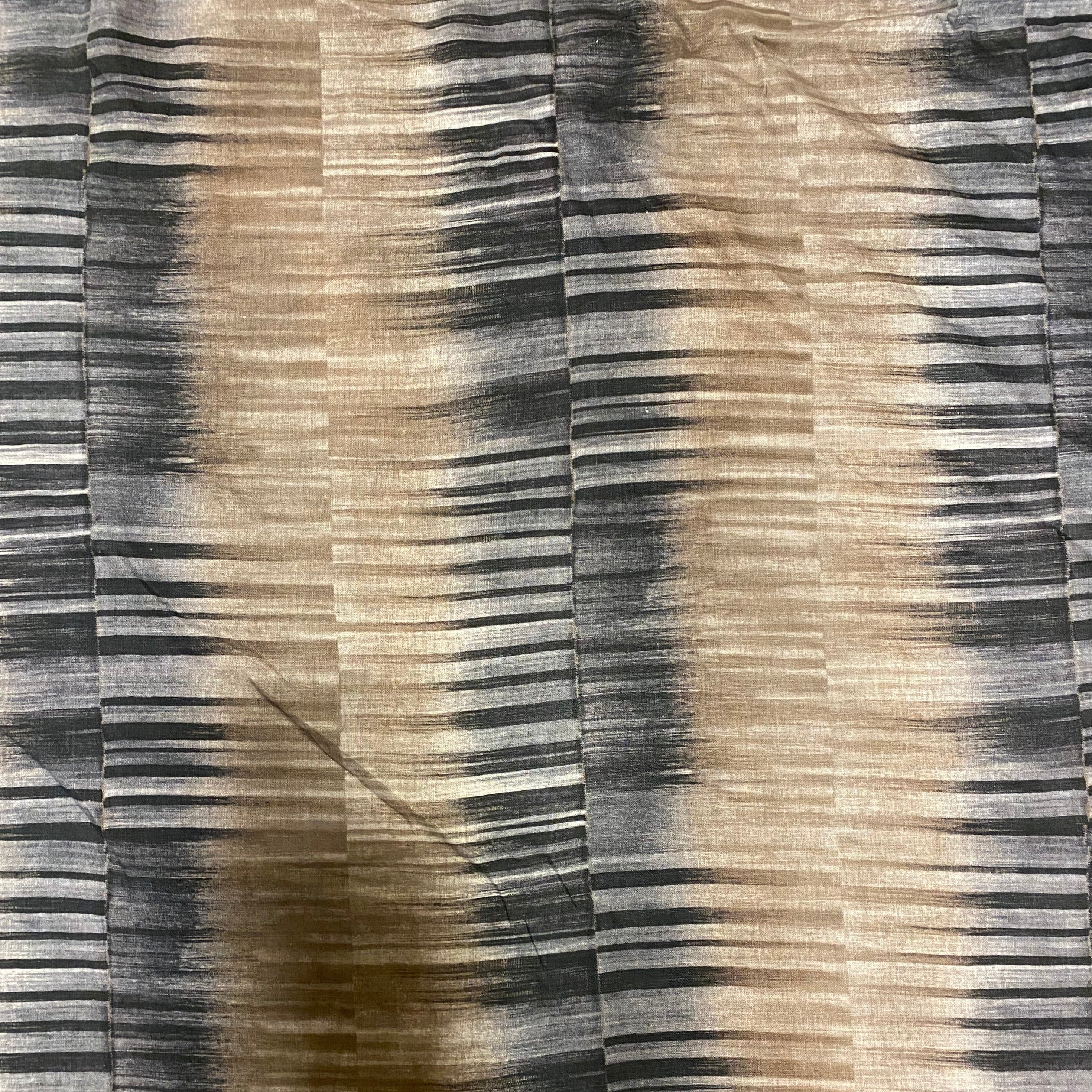 Thibaut Mekong Stripe - Charcoal and Taupe