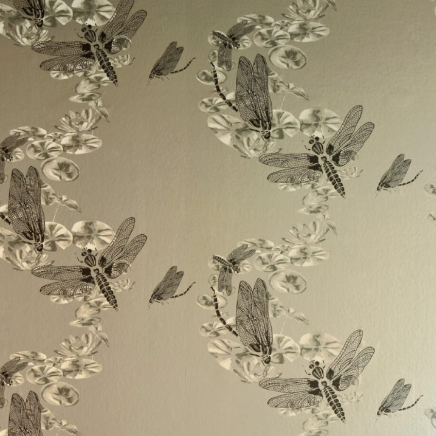 Pewter wallpaper by Erica Wakerly
