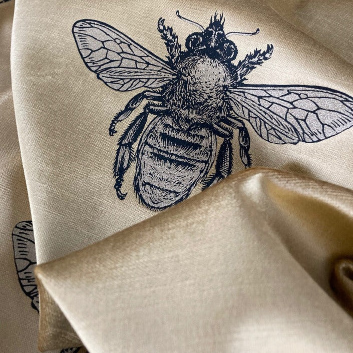 Bee Fabric, Bumble Bee Fabric, Honey Bee, Custom Print Fabric, Kona Cotton,  Liverpool Knit, Bullet Knit. BB12 