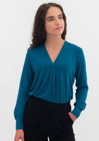 sustainable jewel tone top