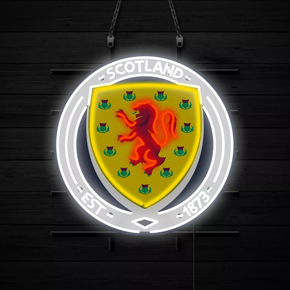 Scotland National Football Team Logo Neon Light Sign Lamp