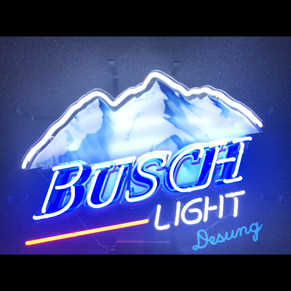 Busch Light Mountain HD Live Neon logo