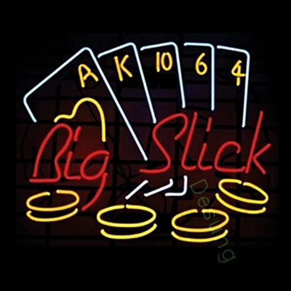 Big Slick Casino Poker Neon Sign neonsign.us