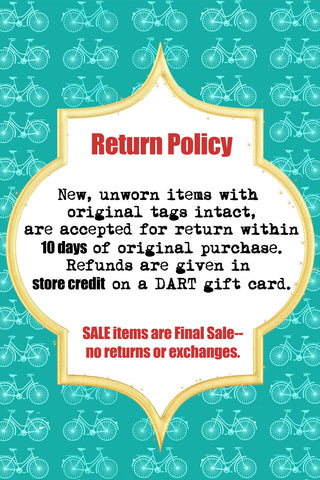 Return Policy - DART Boutique