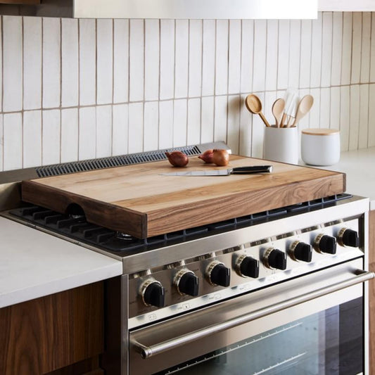 Stove top cover - noodle board - stove top protector (Dark walnut