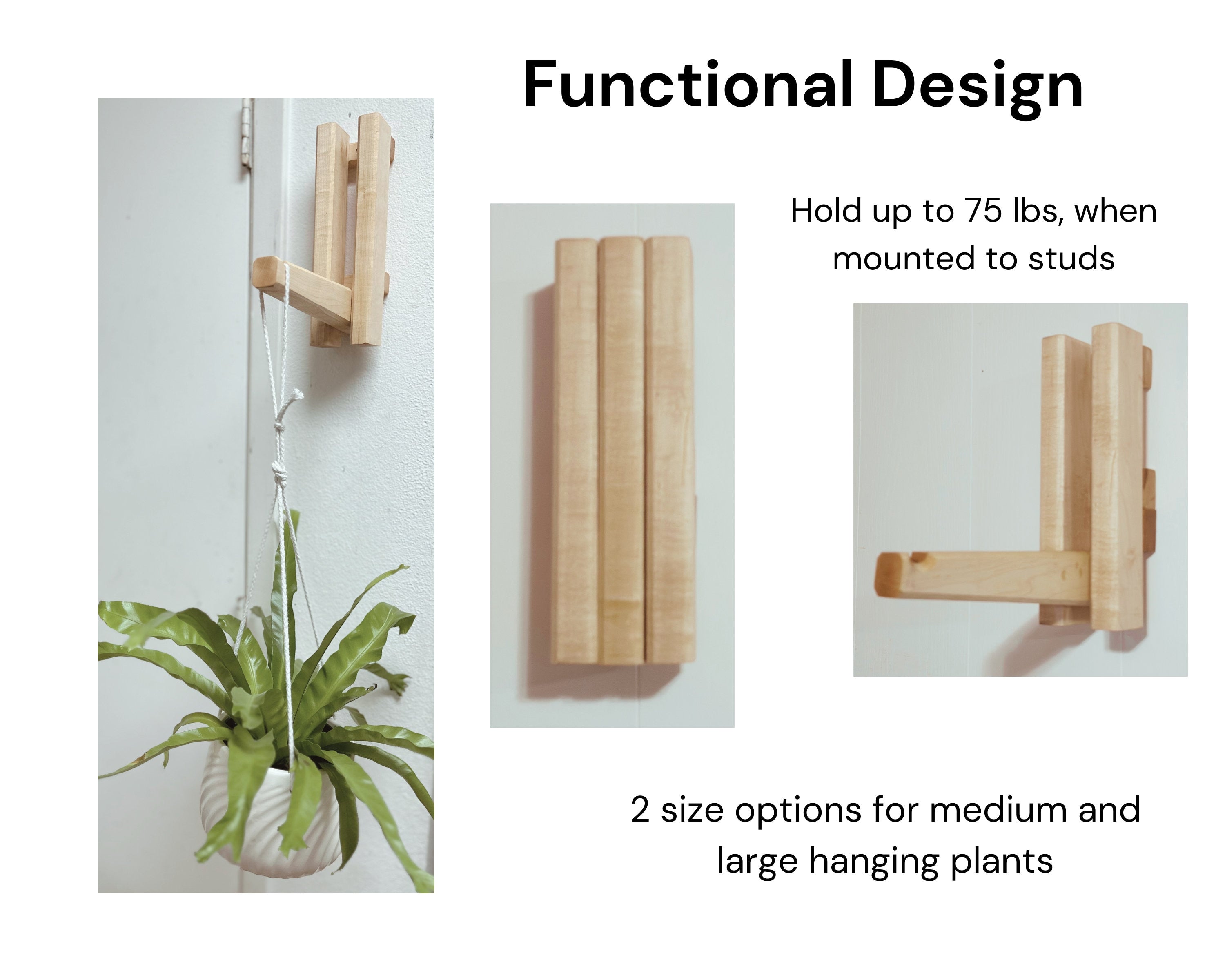 Folding Macrame Plant Hanger Wall Hook , Heavy Duty – StoneWon Designs