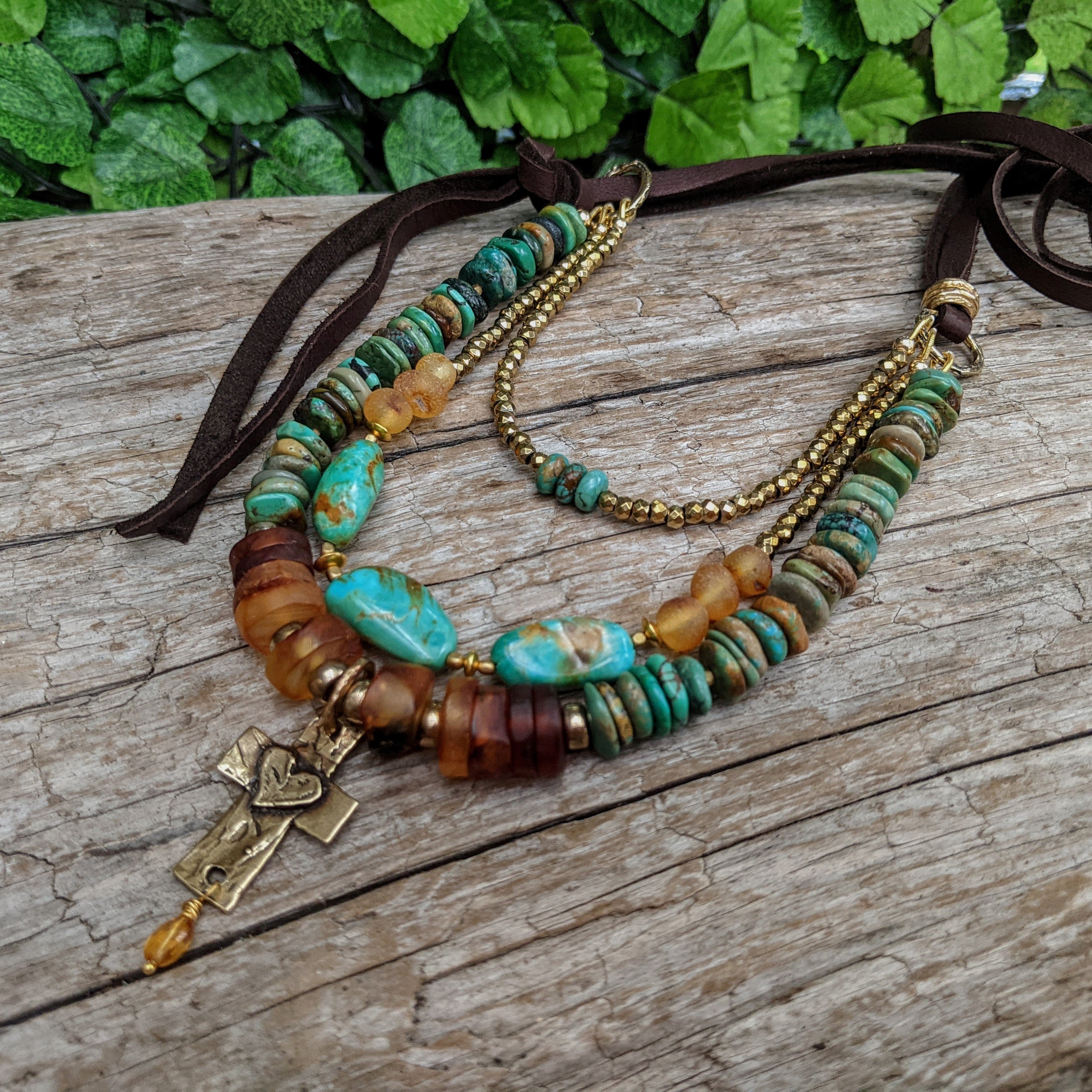 multi strand boho necklace