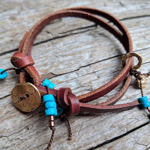 leather bracelet owl glass tassel Bohemian bracelets bangles for women  jewelry  My Web Store Shopping
