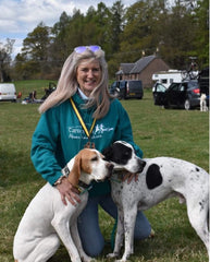 Team PointerFaces Susan 57 and her rescue pointers Claire and Jack
