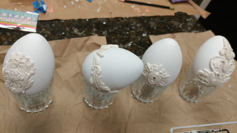 Easter Eggs using IOD Decor Moulds by Iron Orchid Designs