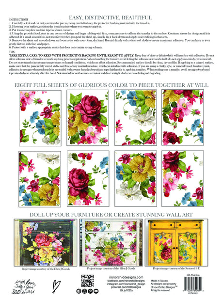 Wander - IOD Decor Transfer - Sonnet's Garden Blooms -  Creator -  DIY for Home Decor