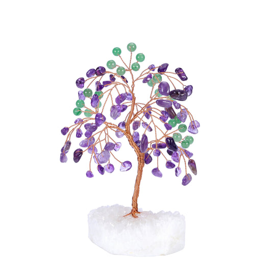 Healing Crystals Money Tree with Base Feng Shui Ornament | Jovivi