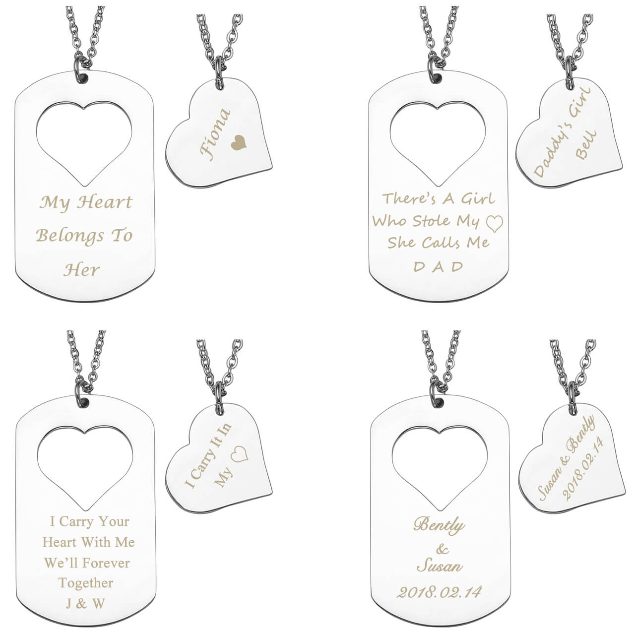 engraved necklace dog tag