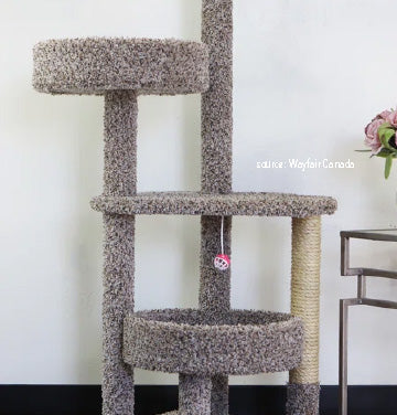 Carpet cat tree