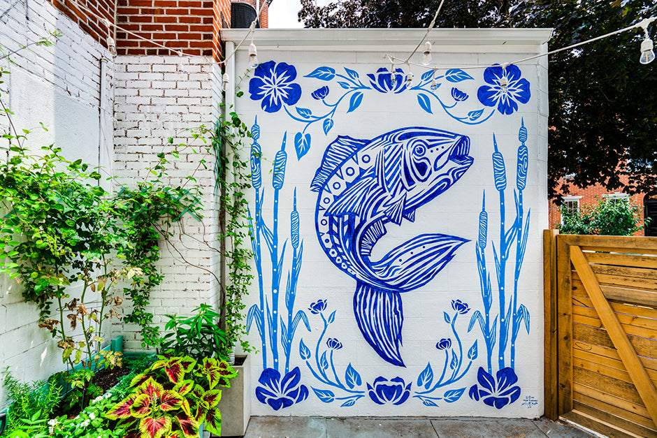 Sean Martorana Shad Fish Mural in Fishtown Philadelphia