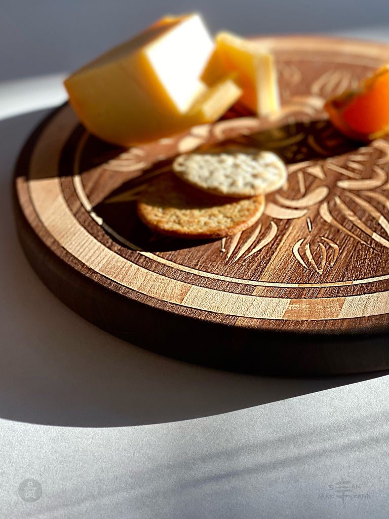 Sean Martorana Wood Inlay Charcuterie Cutting Board