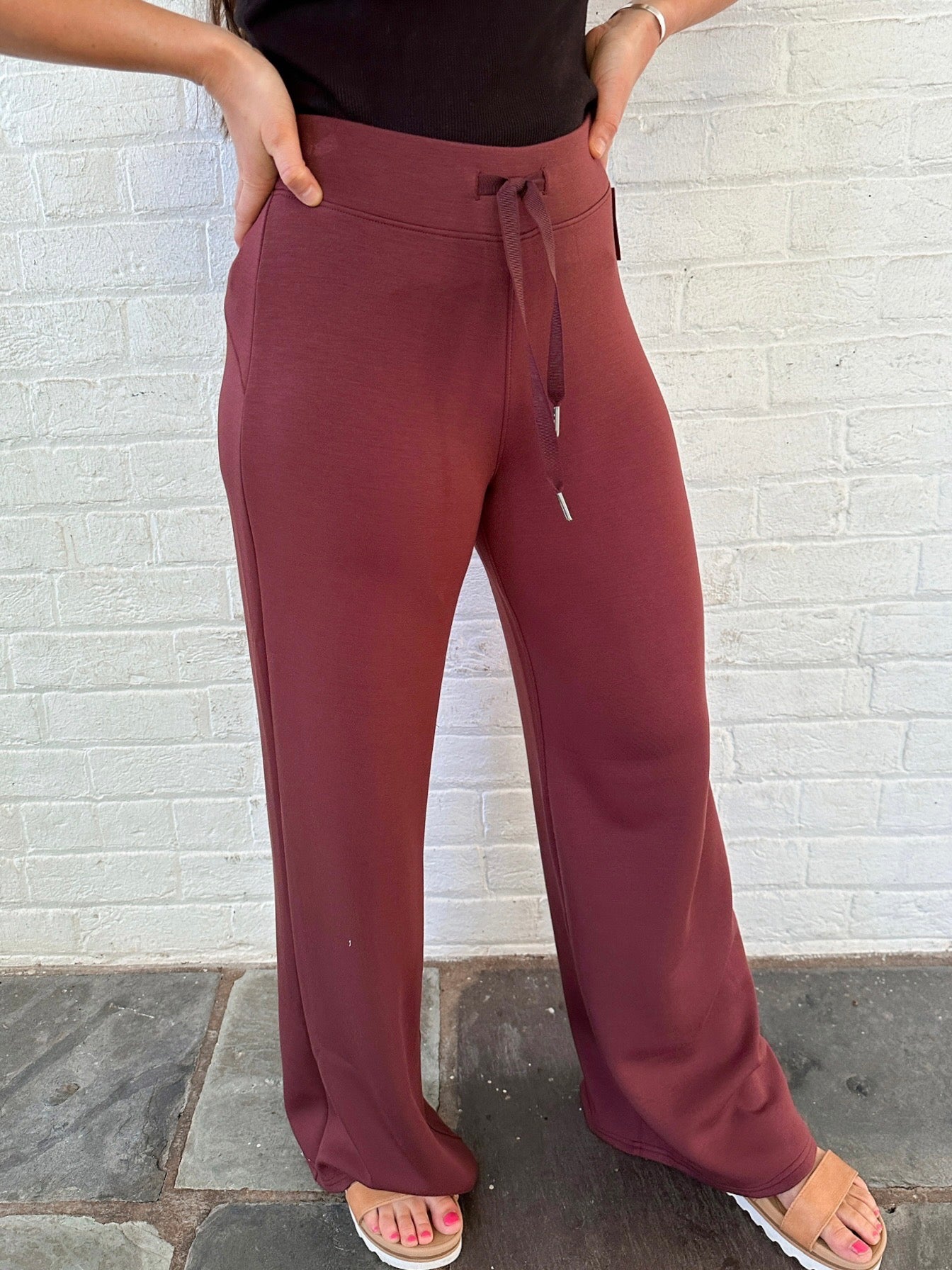 SPANX, Pants & Jumpsuits, Spanx Burgundy Wine Faux Leather Ready To Wow High  Waist Leggings