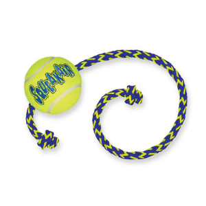 KONG Squeak air tennis ball with rope