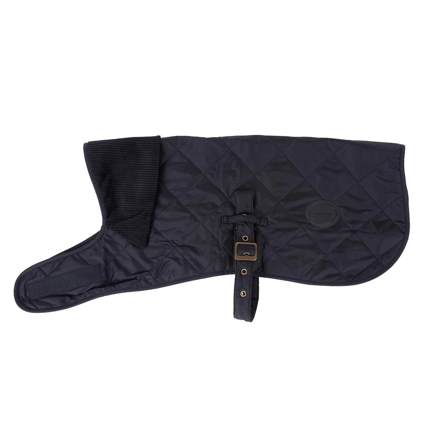 barbour black quilted dog coat