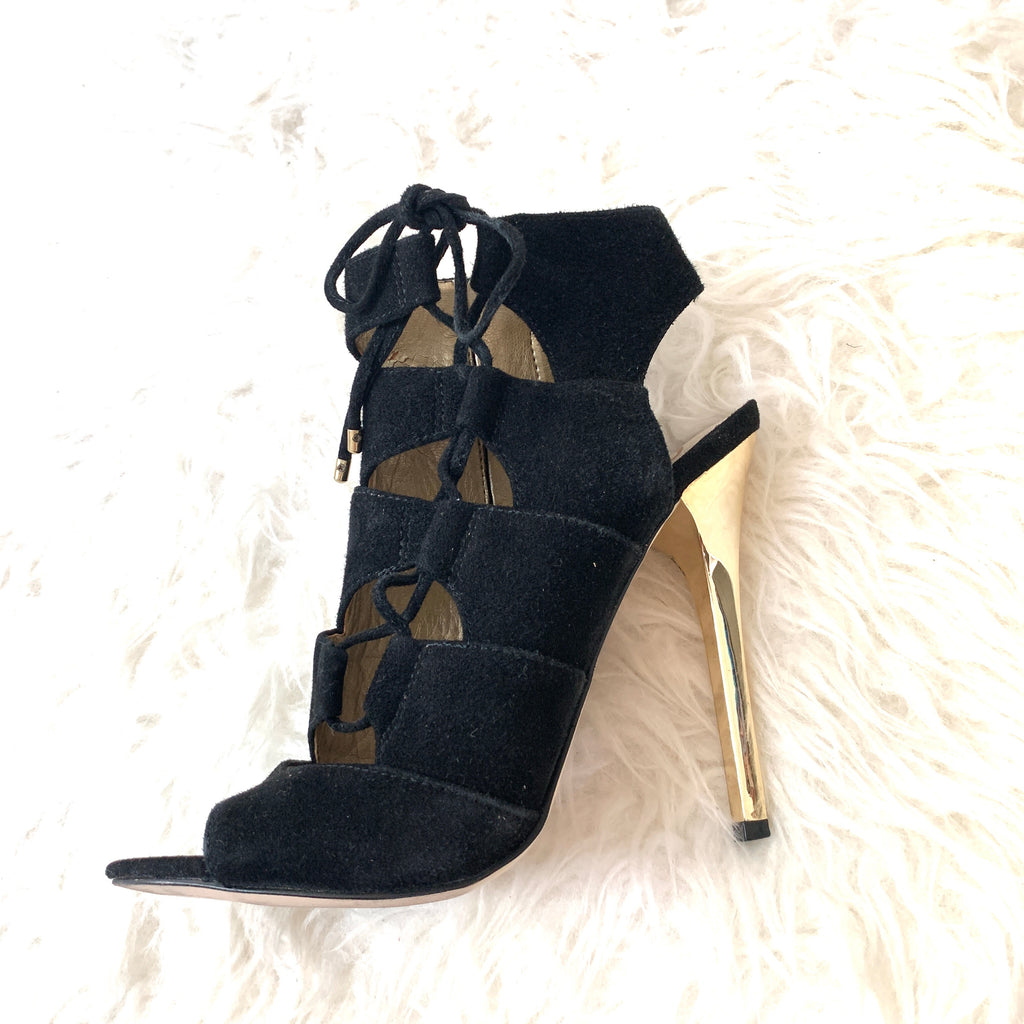 sam edelman black suede heels