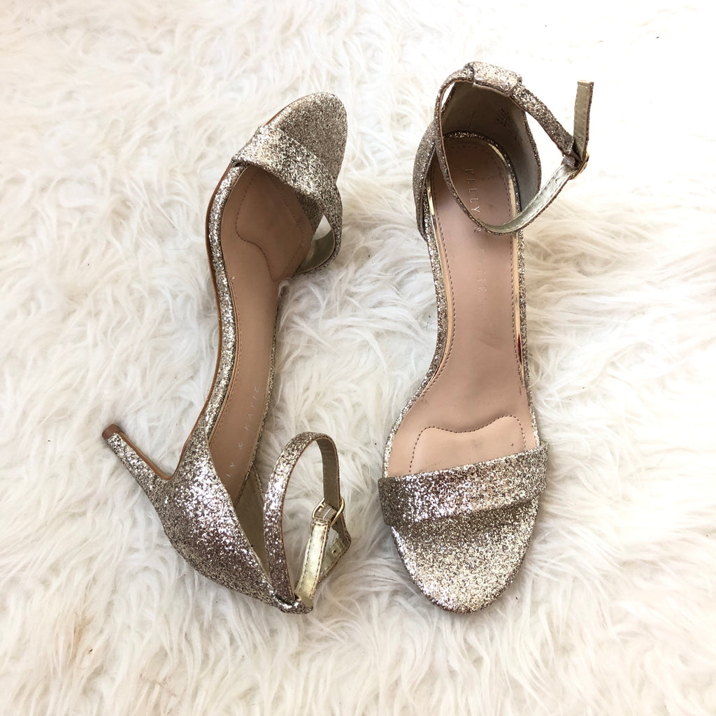 Kelly \u0026 Katie Silver Sparkle Heels 