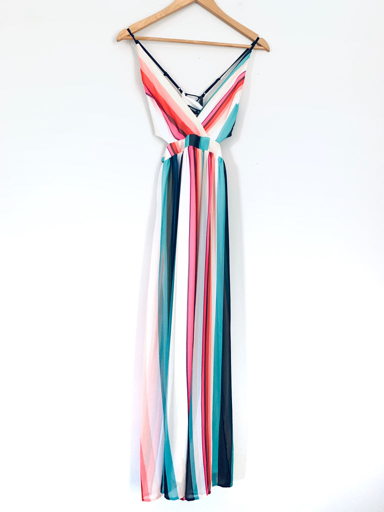 express striped maxi dress