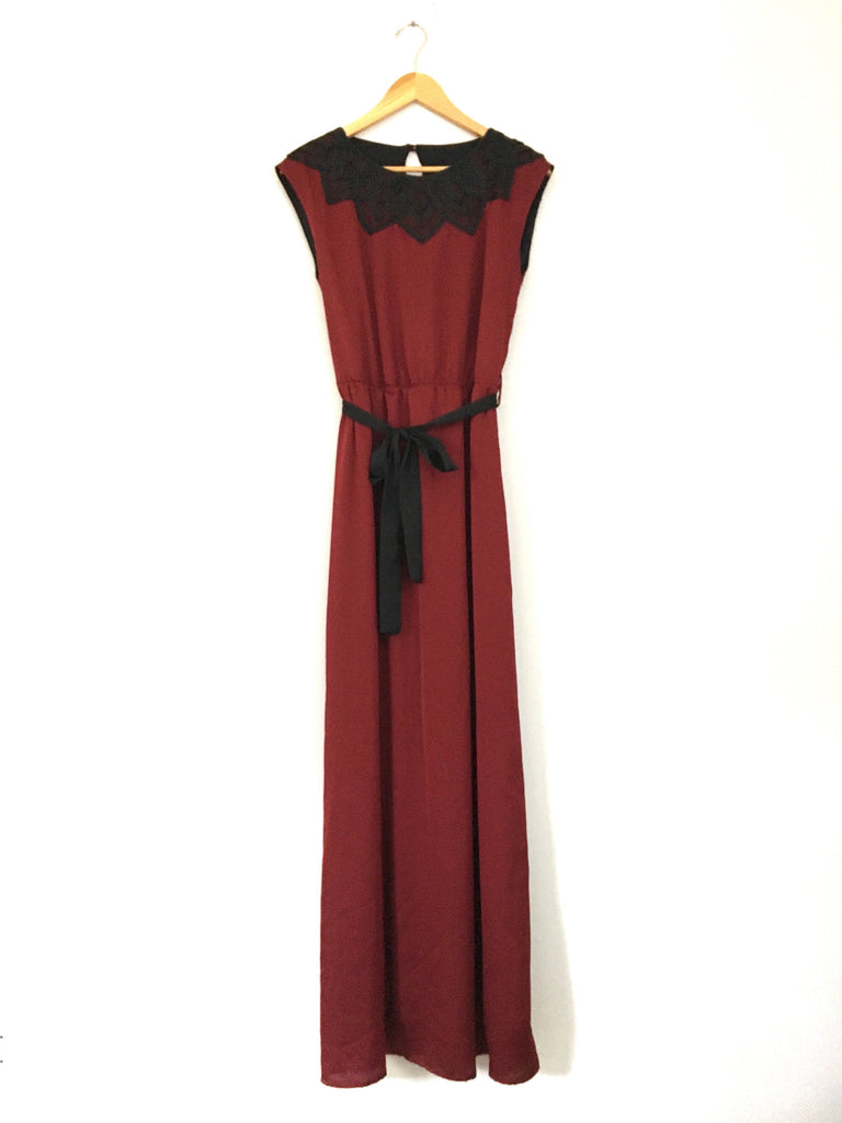 saved by the dress burgundy dress