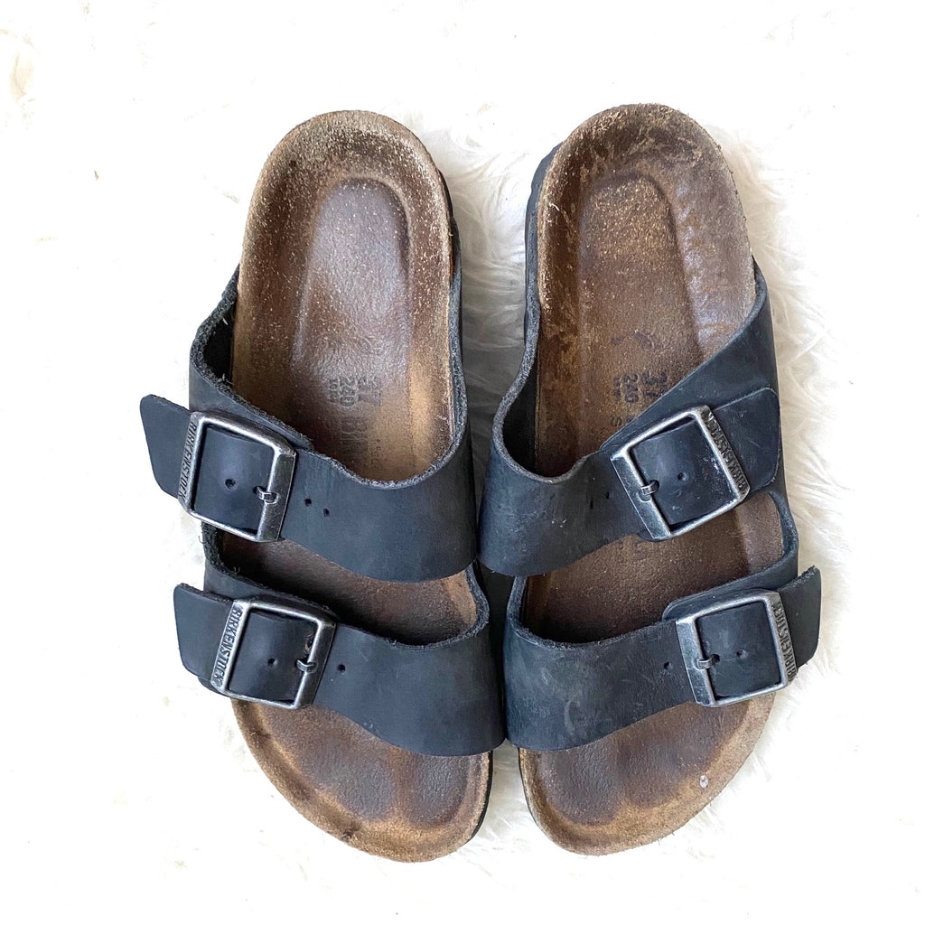 black double strap birkenstocks