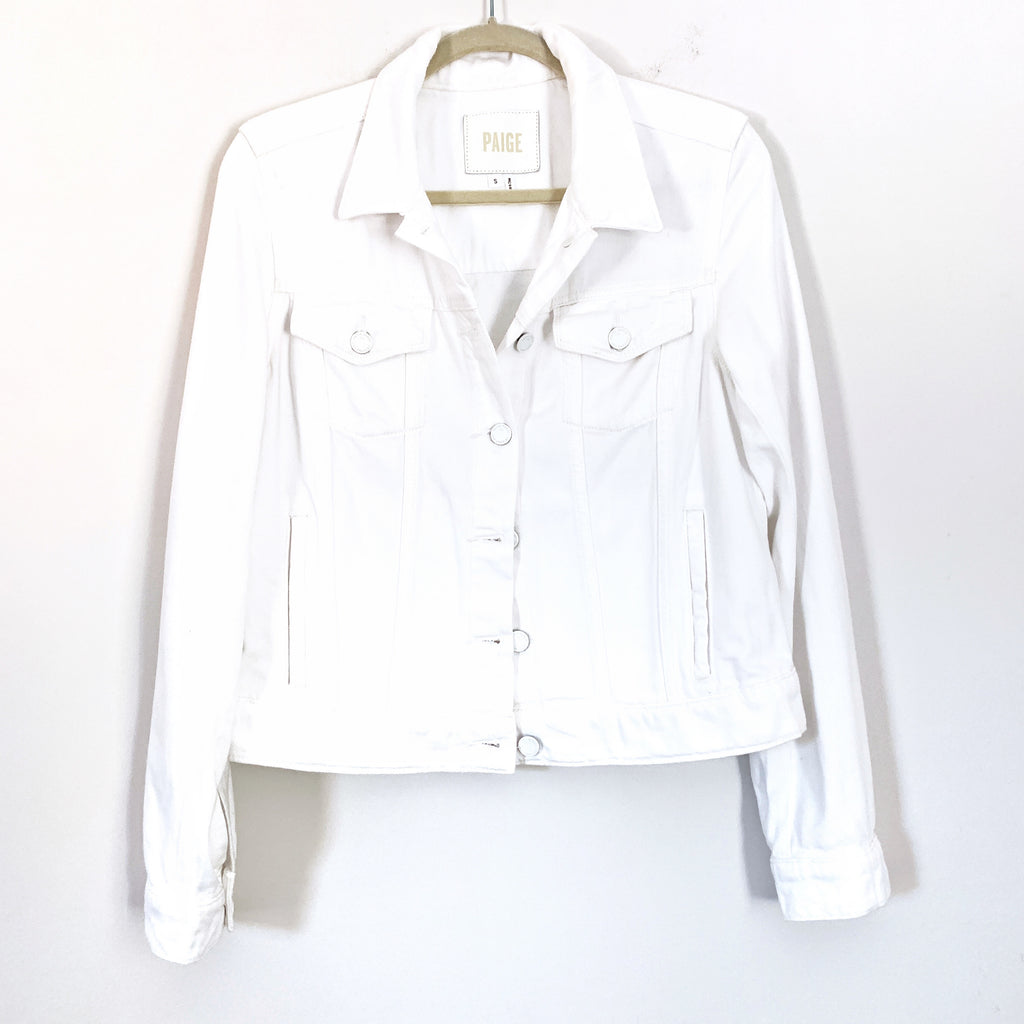 paige white denim jacket