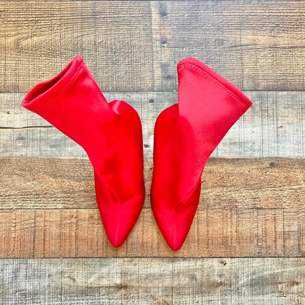 Steve Madden Red Lovely Sock Boots- Size 8 The Saved Collection