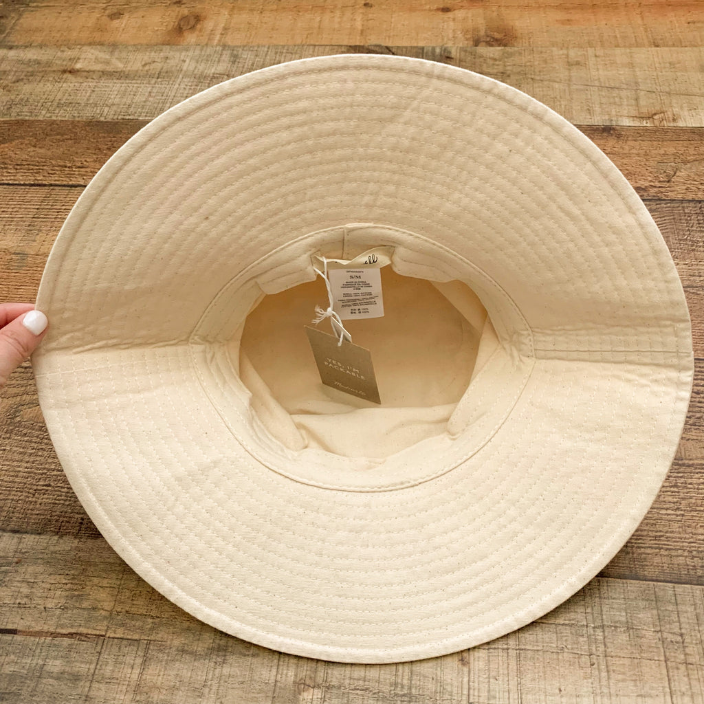 madewell cotton linen packable sun hat