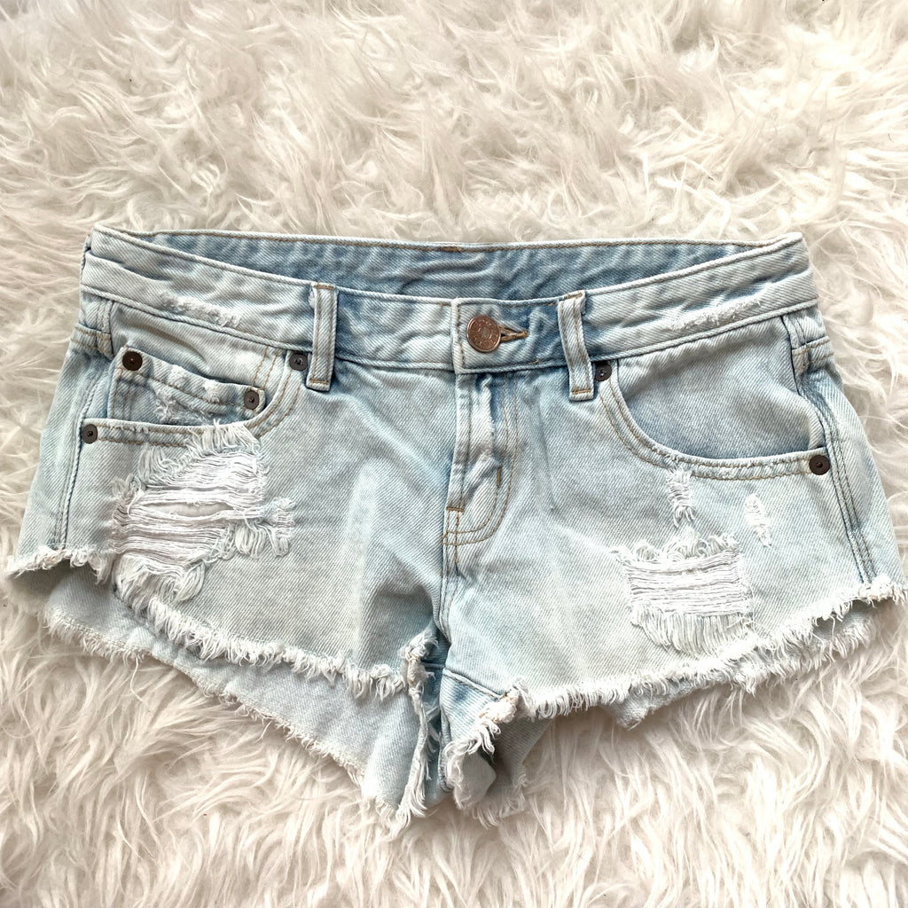 size 24 denim shorts