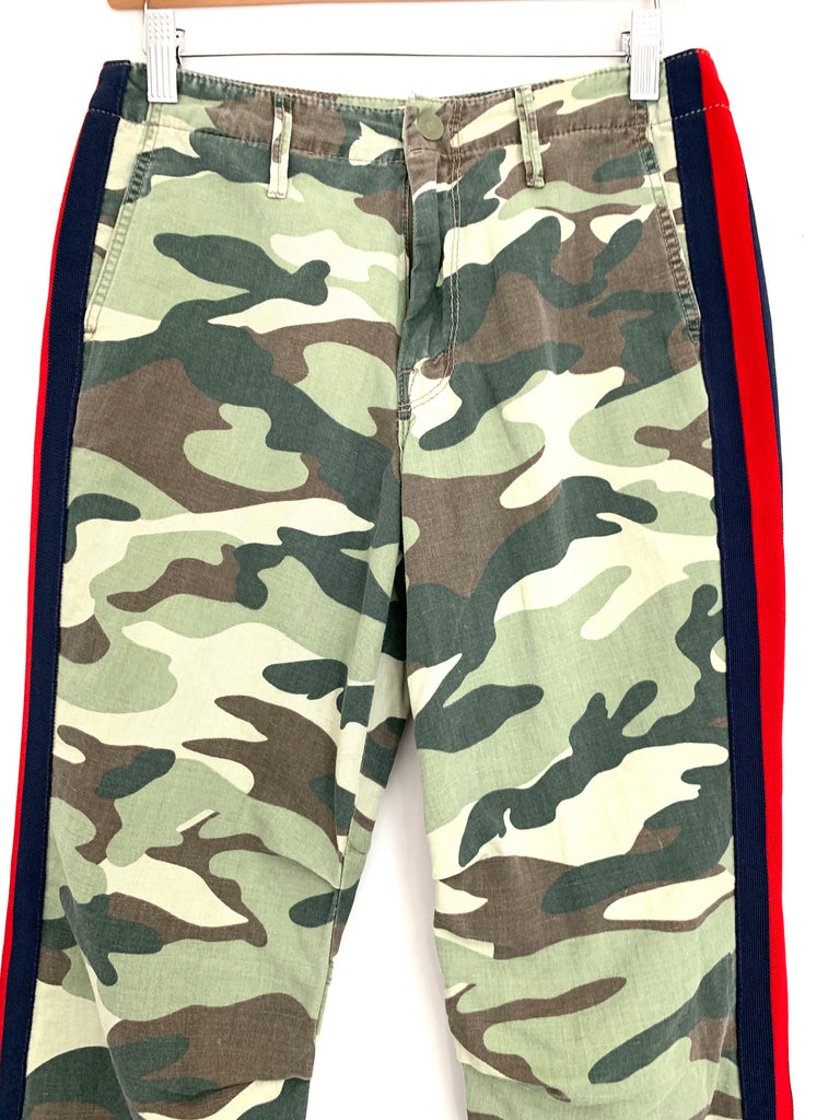 mother camo pants with stripe