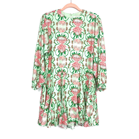 Emily McCarthy Floral Printed Braided Rope Swing Dress NWT- Size XS (s ...