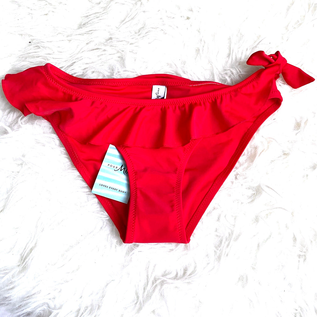 red ruffle bikini bottoms