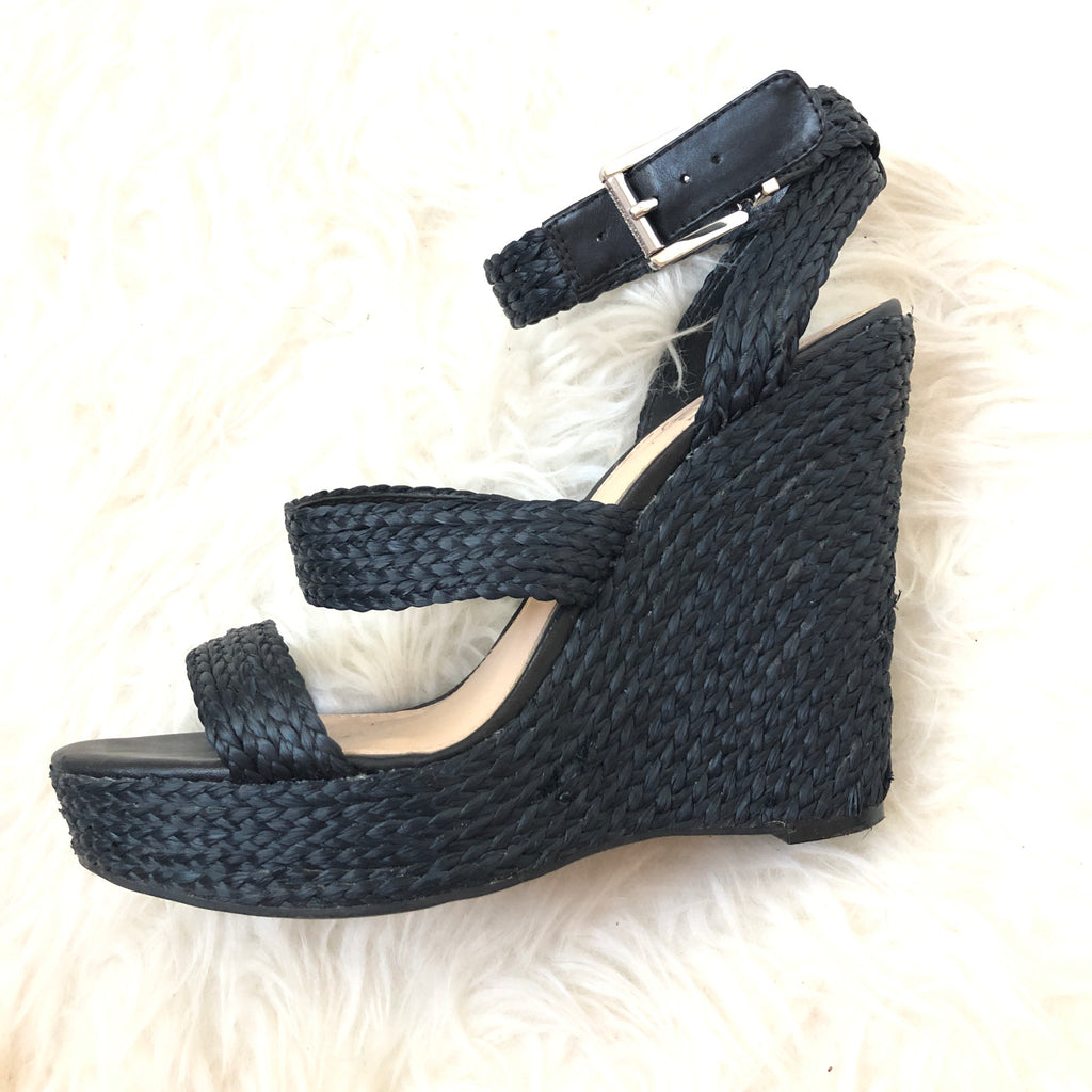 vince camuto black wedges