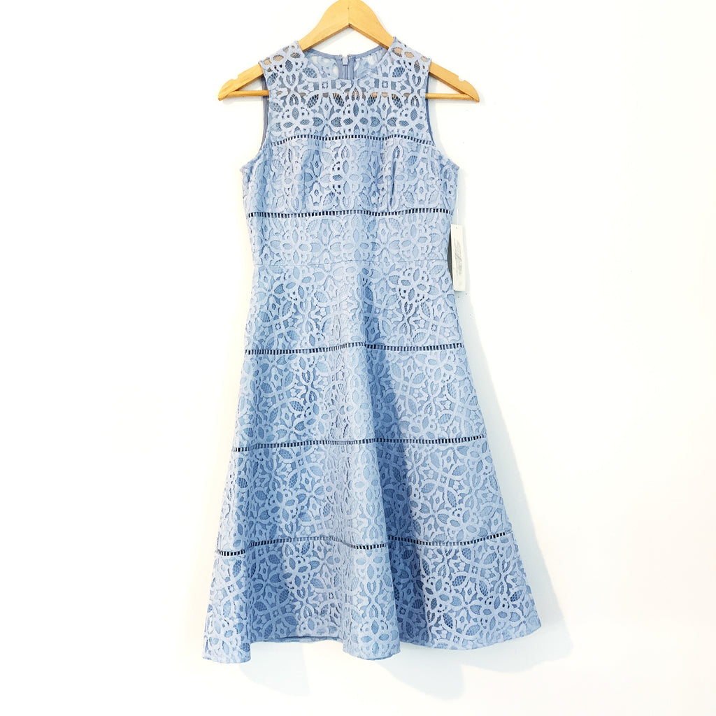 eliza j light blue lace dress