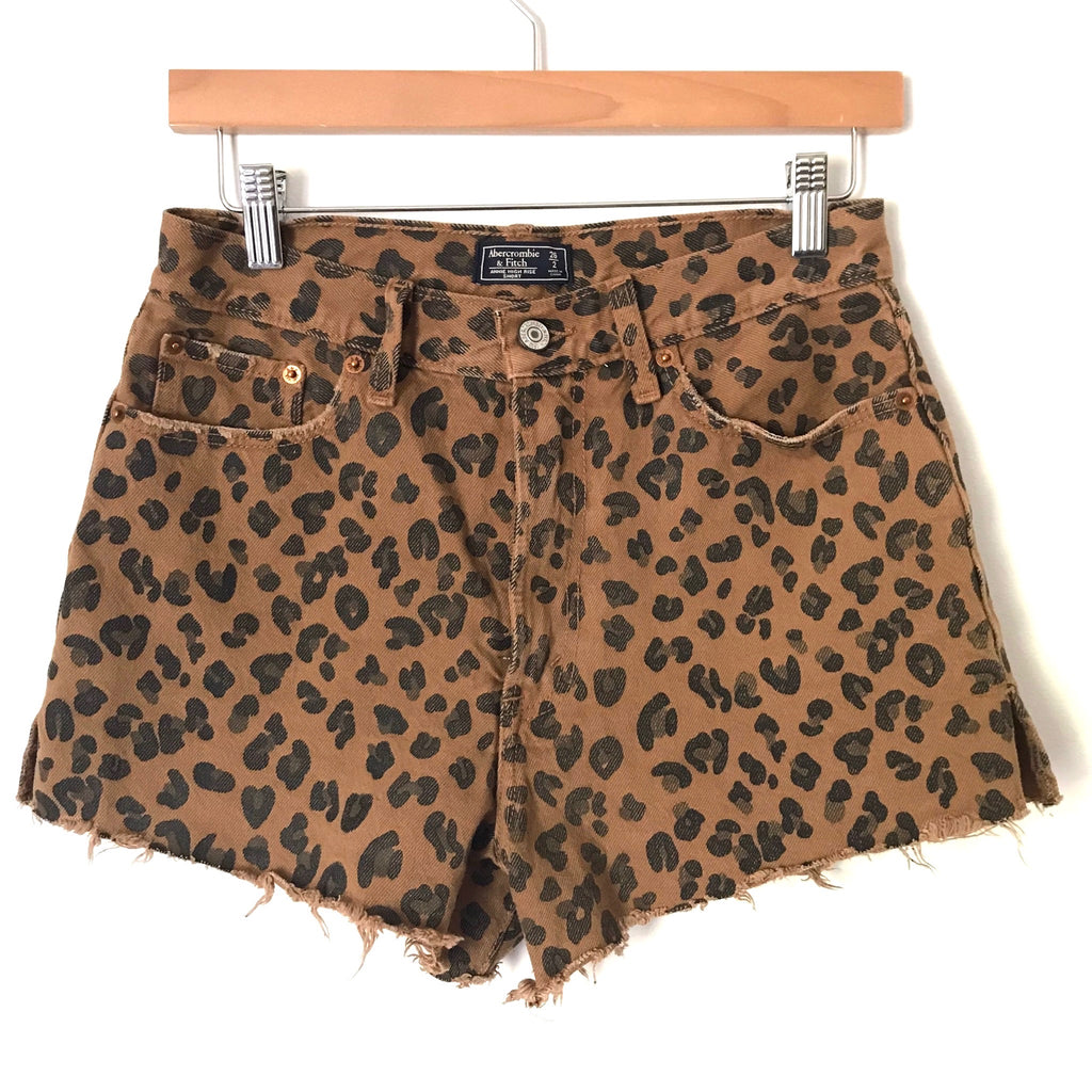 abercrombie leopard shorts