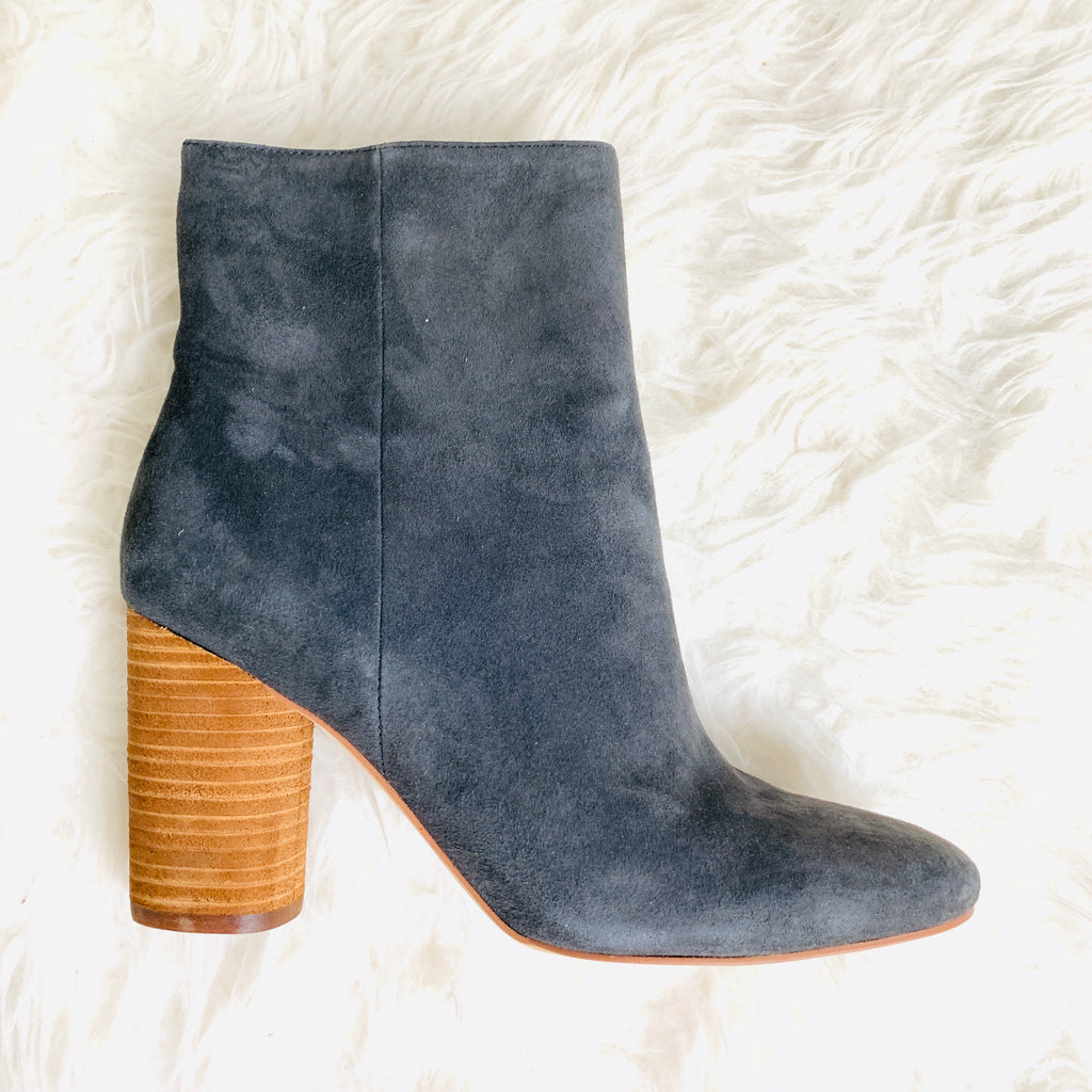 Sam Edelman Corra Grey Suede Booties 