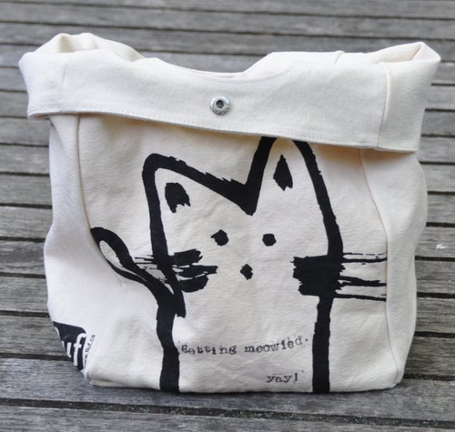 Getting Meowied Cat theme women's lunch bag