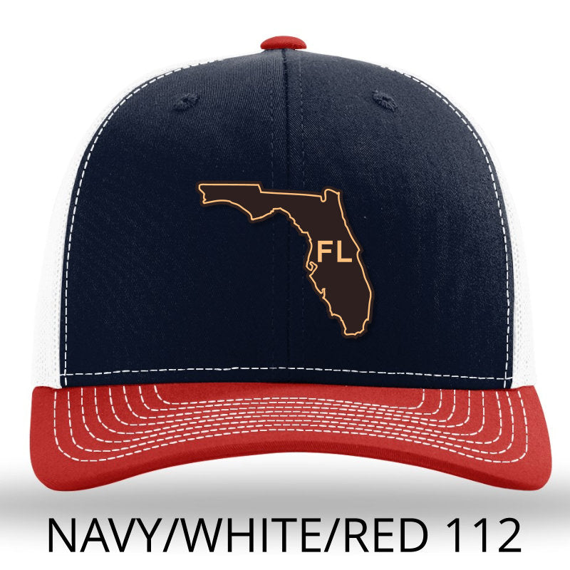Florida Diamond Leather Patch Hat - Orange-White Richardson 112 – Lost  Wando Outfitters