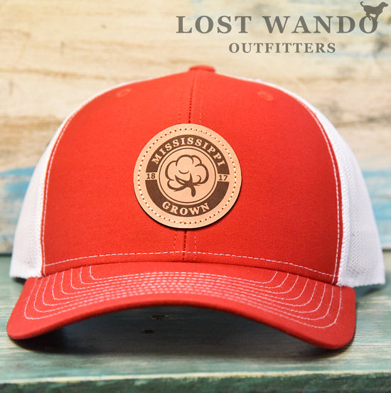 Red Drum Charcoal-Black Leather Patch Richardson 112 Hat Lost Wando Ou –  Lost Wando Outfitters